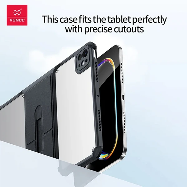 خرید کریستال شیلد شفاف پایه دار تبلت iPad Pro 13 2024 مارک XUNDD سری Beatle