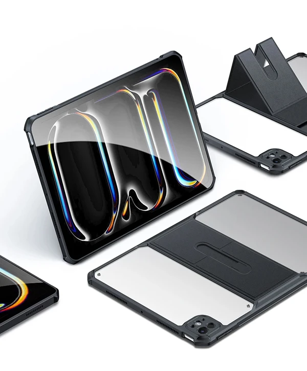 خرید کریستال شیلد شفاف پایه دار تبلت iPad Pro 13 2024 مارک XUNDD سری Beatle