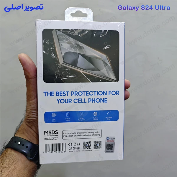خرید گلس شیشه ای 3D Full گوشی Samsung Galaxy S24 Ultra مارک LITO خرید گلس شیشه ای 3D Full گوشی Samsung Galaxy S24 Ultra مارک LITO