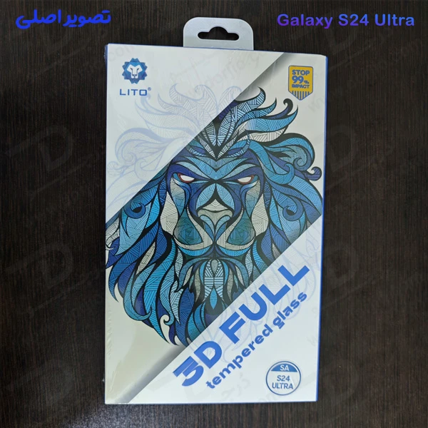 خرید گلس شیشه ای 3D Full گوشی Samsung Galaxy S24 Ultra مارک LITO خرید گلس شیشه ای 3D Full گوشی Samsung Galaxy S24 Ultra مارک LITO