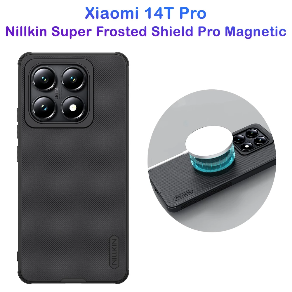 خرید قاب ضد ضربه مگنتی نیلکین Xiaomi 14T Pro مدل Super Frosted Shield Pro Magnetic