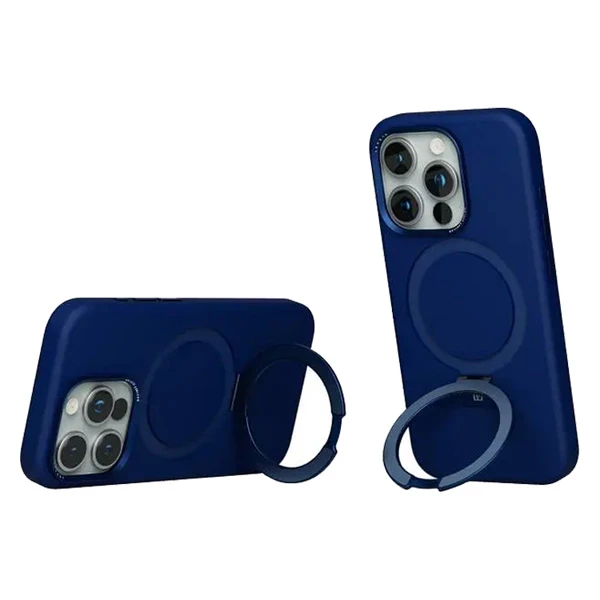 خرید قاب سیلیکونی رینگ استند مگ سیف iPhone 15 Pro مارک Levelo مدل Iris Pro