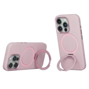 خرید قاب سیلیکونی رینگ استند مگ سیف iPhone 15 Pro مارک Levelo مدل Iris Pro