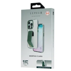 خرید قاب شفاف Grip استند iPhone 15 Pro مارک LEVELO