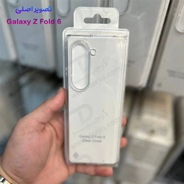 خرید قاب کریستالی شفاف با محافظ صفحه نمایش بیرونی Samsung Galaxy Z Fold 6