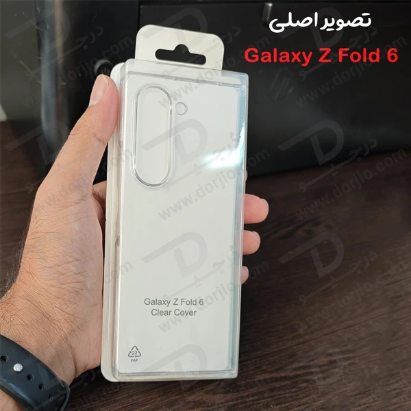 خرید قاب کریستالی شفاف با محافظ صفحه نمایش بیرونی Samsung Galaxy Z Fold 6