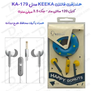 304392هندزفری فانتزی کیف دار طرح دونات KEEKA مدل KA-179