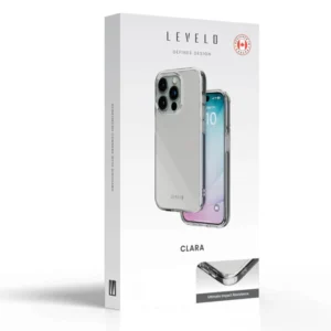 خرید کریستال کاور شفاف ضدخش iPhone 15 مارک LEVELO