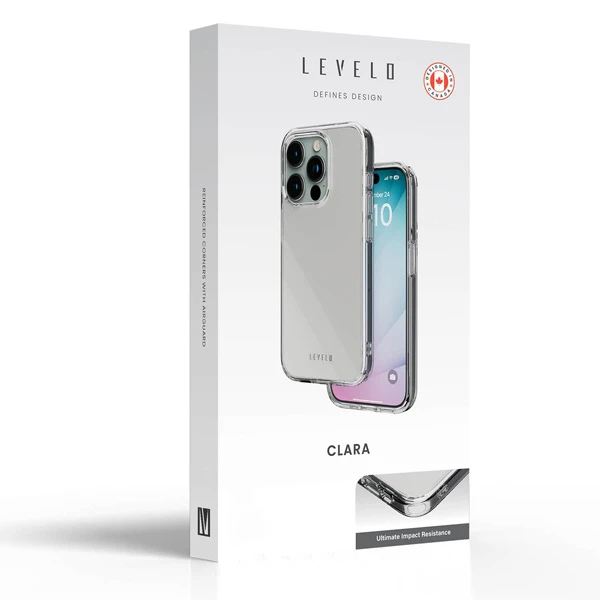 خرید کریستال کاور شفاف ضدخش iPhone 15 مارک LEVELO