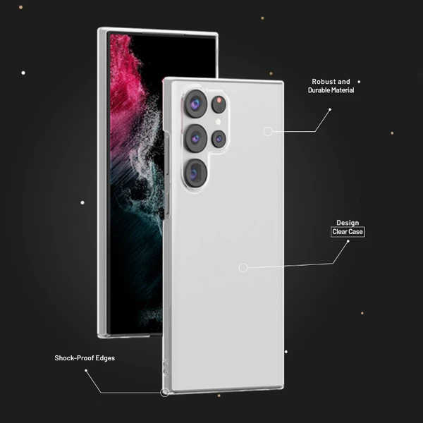 خرید کریستال کاور شفاف ضد لکه Samsung Galaxy S23 Ultra مارک LEVELO