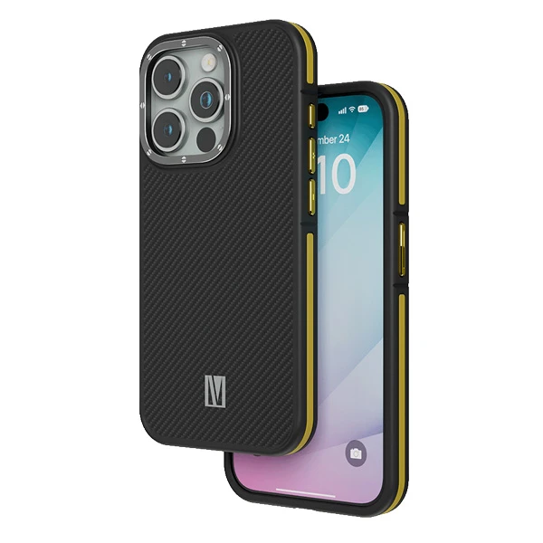 خرید گارد فیبر کربنی مگنتی iPhone 15 Pro Max مارک LEVELO مدل Ox Carbon