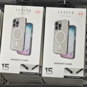 خرید گارد کریستالی شفاف مگ سیف iPhone 15 Pro مارک Levelo مدل Clara 3H