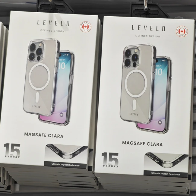 خرید گارد کریستالی شفاف مگ سیف iPhone 15 Pro مارک Levelo مدل Clara 3H