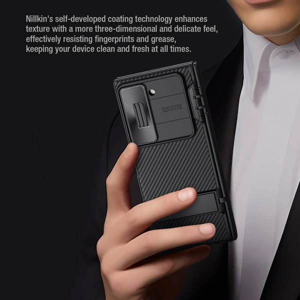 خرید گارد کمشیلد استند دار Samsung Galaxy Z Fold 6 برند نیلکین مدل CamShield Fold Stand