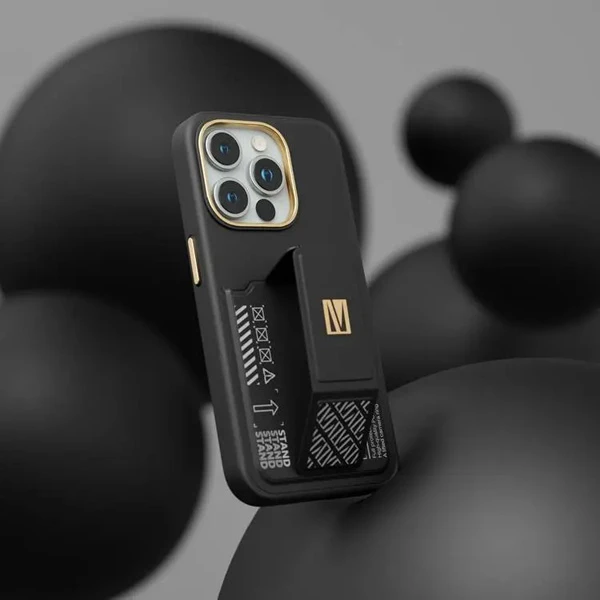 خرید گارد Grip استند چرمی و جا کارتی iPhone 15 Pro مارک LEVELO