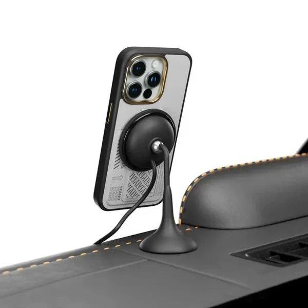 خرید گارد Grip استند چرمی و جا کارتی iPhone 15 Pro مارک LEVELO