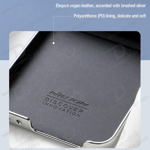 خرید قاب چرمی Samsung Galaxy Z Flip 6 برند نیلکین مدل CamShield Flip Leather خرید قاب چرمی Samsung Galaxy Z Flip 6 برند نیلکین مدل CamShield Flip Leather