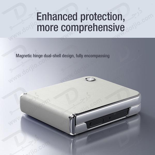 خرید قاب چرمی Samsung Galaxy Z Flip 6 برند نیلکین مدل CamShield Flip Leather