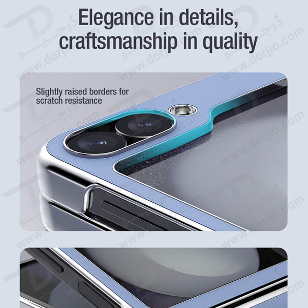 خرید قاب چرمی Samsung Galaxy Z Flip 6 برند نیلکین مدل CamShield Flip Leather