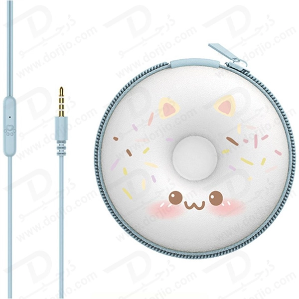خرید هندزفری فانتزی کیف زیپی طرح دونات KEEKA مدل KA-202