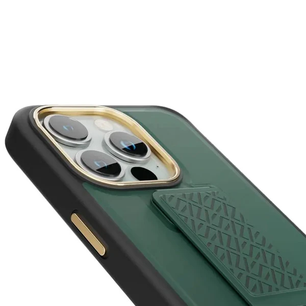 خرید گارد Grip استند چرمی متال کمرا iPhone 15 Pro مارک LEVELO خرید گارد Grip استند چرمی متال کمرا iPhone 15 Pro مارک LEVELO