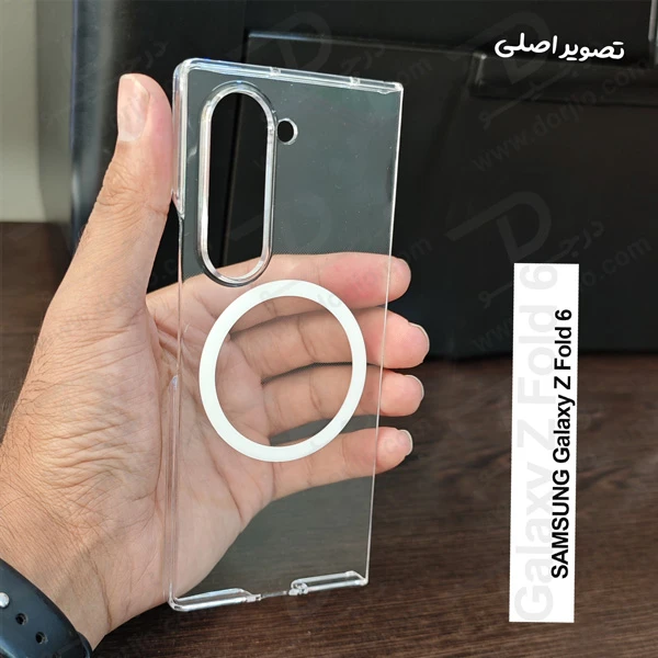 خرید گارد شفاف تمام کریستال مگ سیف Samsung Galaxy Z Fold 6 مارک Spigen
