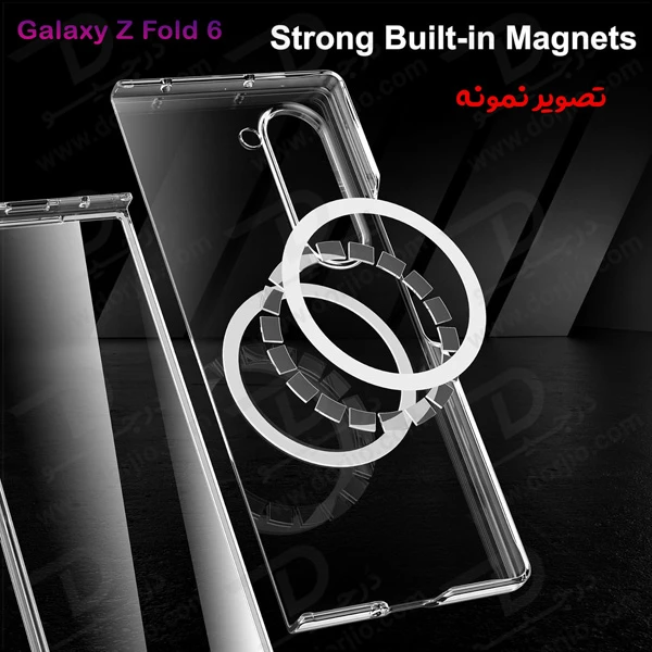 خرید گارد شفاف تمام کریستال مگ سیف Samsung Galaxy Z Fold 6 مارک Spigen