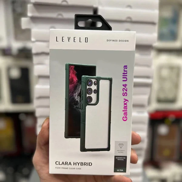 خرید گارد هیبریدی شفاف Samsung Galaxy S24 Ultra مارک LEVELO