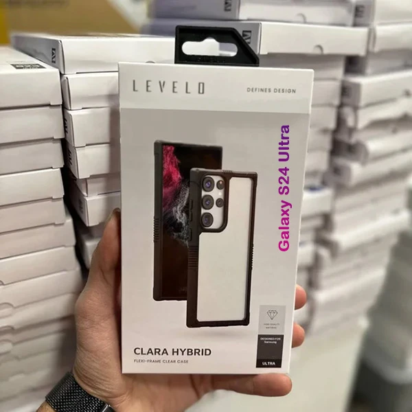 خرید گارد هیبریدی شفاف Samsung Galaxy S24 Ultra مارک LEVELO