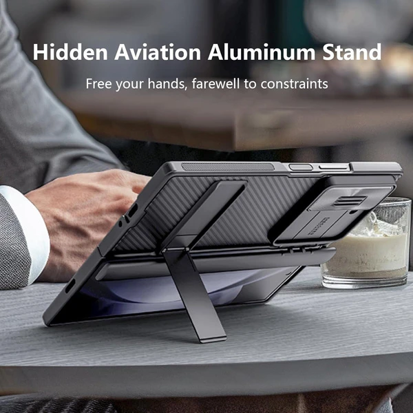 خرید گارد کمشیلد استند دار Samsung Galaxy Z Fold 6 برند نیلکین مدل CamShield Fold Stand
