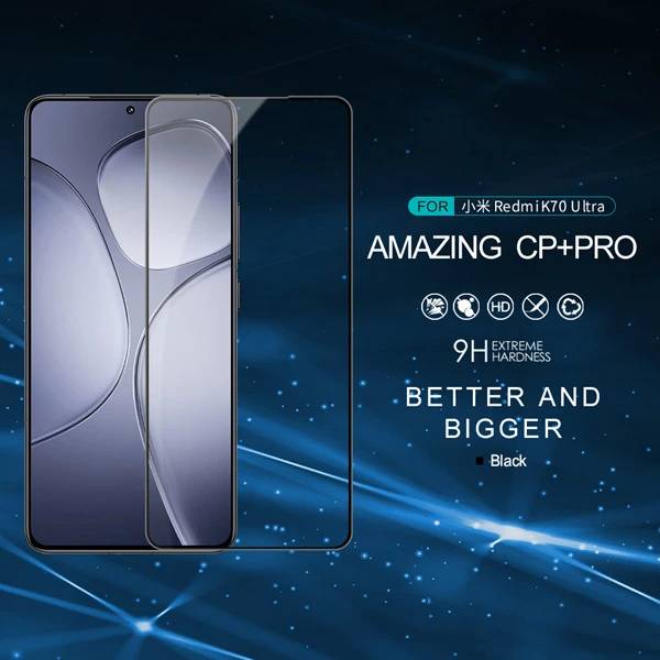خرید گلس شیشه ای نیلکین Xiaomi Redmi K70 Ultra مدل CP+PRO Tempered