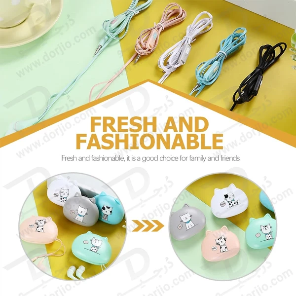 هندزفری فانتزی باکس دار طرح CAT مدل MC-136