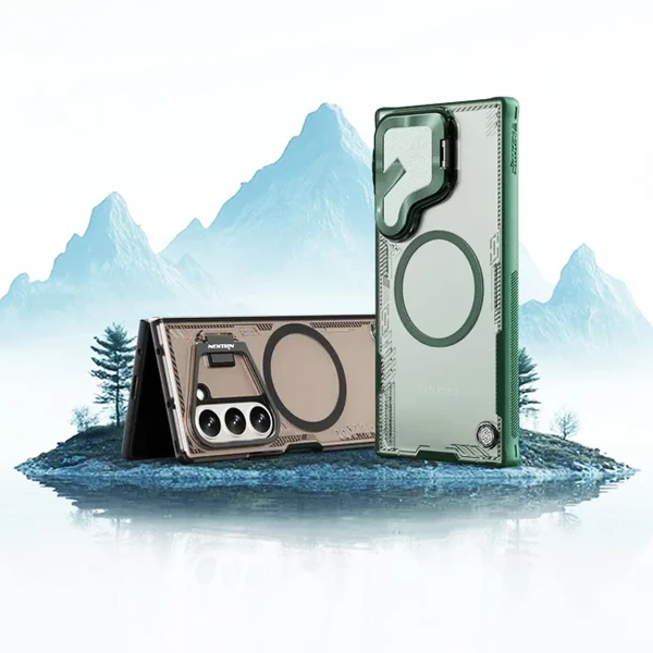 خرید قاب کریستالی مگ سیف کمرا استند نیلکین Samsung Galaxy Z Fold 6 مارک مدل Iceblade Fold Magnetic