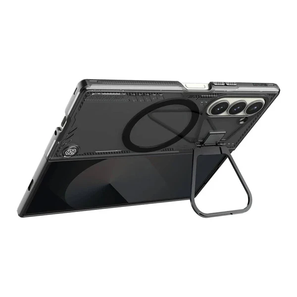 خرید قاب کریستالی مگ سیف کمرا استند Samsung Galaxy Z Fold 6 مارک نیلکین مدل Iceblade Fold Magnetic