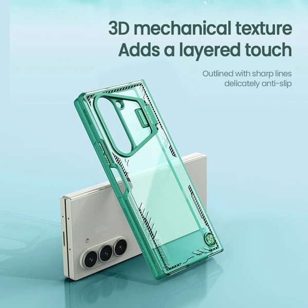 خرید قاب کریستالی کمرا استند Samsung Galaxy Z Fold 6 مارک نیلکین مدل Iceblade Fold