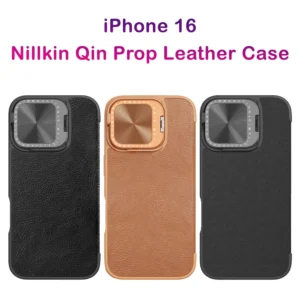 کیف چرمی محافظ دوربین دار iPhone 16 مارک نیلکین مدل Qin Prop