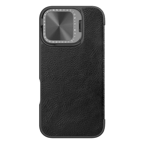 خرید کیف چرمی محافظ دوربین دار iPhone 16 مارک نیلکین مدل Qin Prop Leather Case