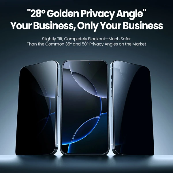 خرید گلس حریم شخصی با ابزار مخصوص نصب iPhone 16 Plus مارک نیلکین مدل Guardian Full Coverage