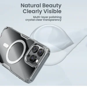 خرید قاب شفاف مگ سیف نیلکین iPhone 16 Pro Max مدل Nature TPU Pro Magnetic