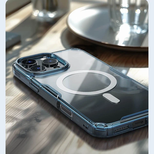 قاب شفاف مگ سیف نیلکین iPhone 16 Pro مدل Nature TPU Pro Magnetic