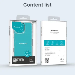 خرید قاب شفاف نیلکین iPhone 16 Pro Max مدل Nature TPU Pro