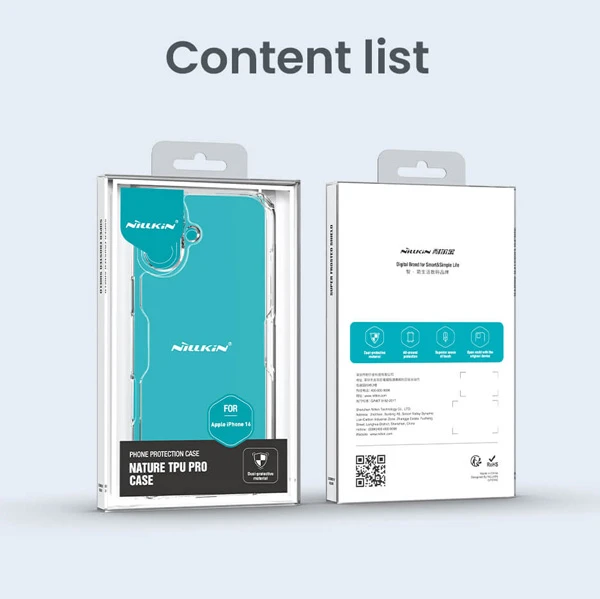 خرید قاب شفاف نیلکین iPhone 16 مدل Nature TPU Pro