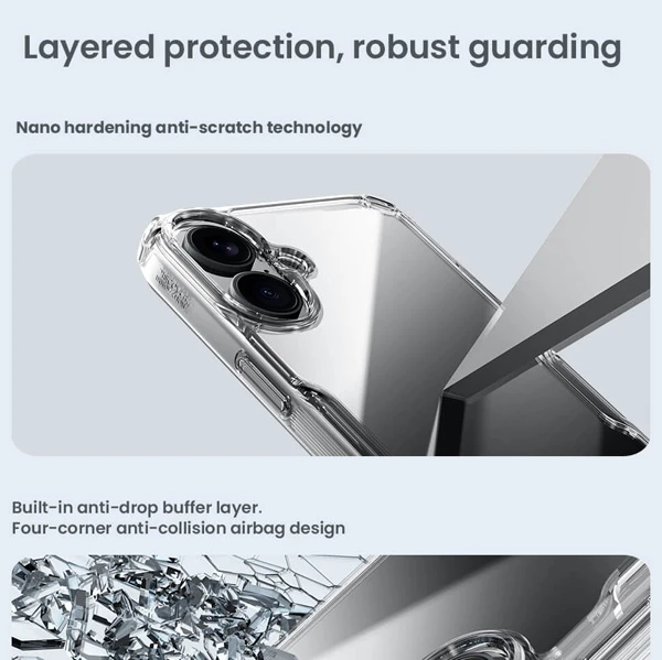 قاب شفاف نیلکین iPhone 16 مدل Nature TPU Pro