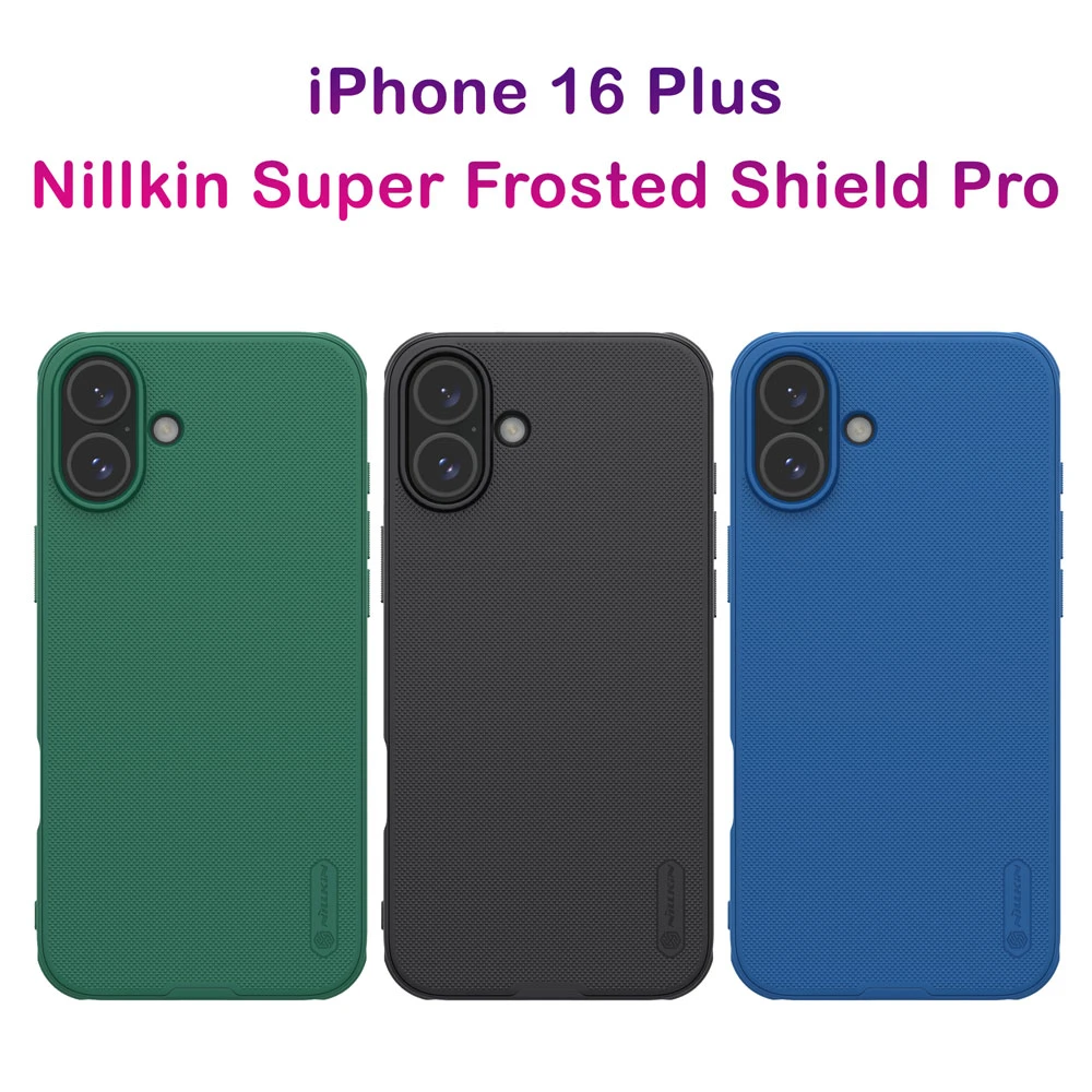 قاب ضد ضربه iPhone 16 Plus مارک نیلکین مدل Super Frosted Shield Pro