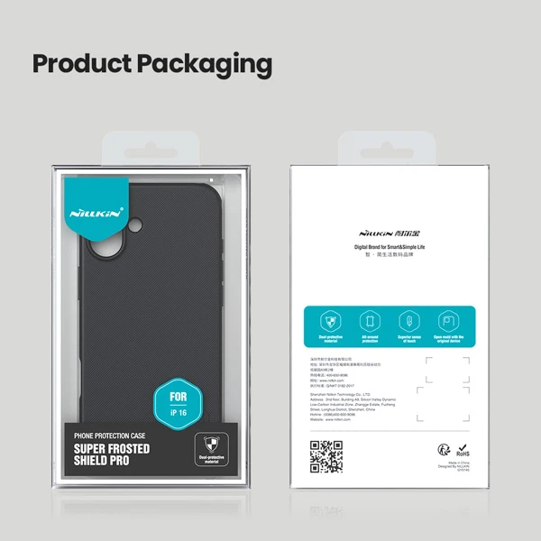 قاب ضد ضربه iPhone 16 Plus مارک نیلکین مدل Super Frosted Shield Pro