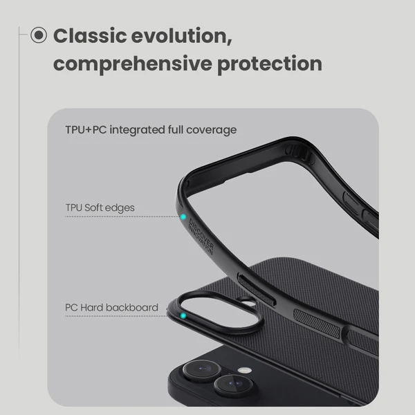 قاب ضد ضربه iPhone 16 Plus مارک نیلکین مدل Super Frosted Shield Pro
