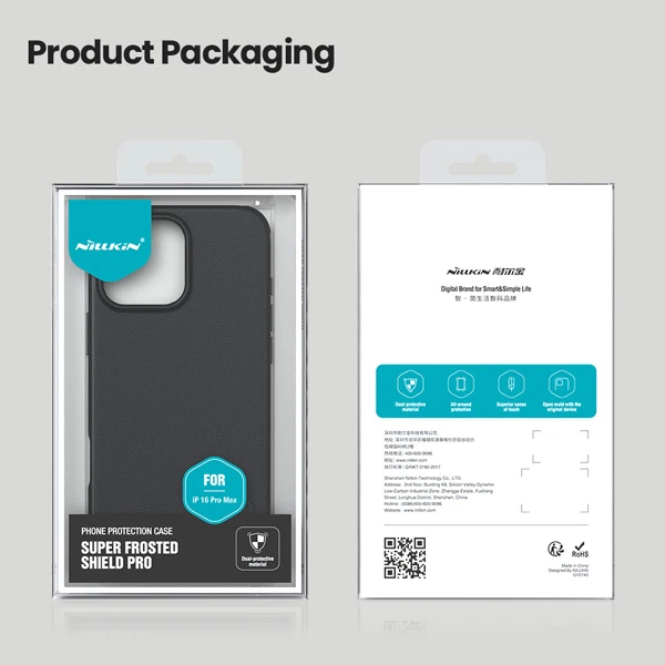 خرید قاب ضد ضربه iPhone 16 Pro مارک نیلکین مدل Super Frosted Shield Pro