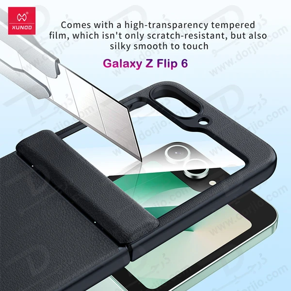خرید قاب چرمی با محافظ صفحه نمایش پشت Samsung Galaxy Z Flip 6 مارک XUNDD خرید قاب چرمی با محافظ صفحه نمایش پشت Samsung Galaxy Z Flip 6 مارک XUNDD