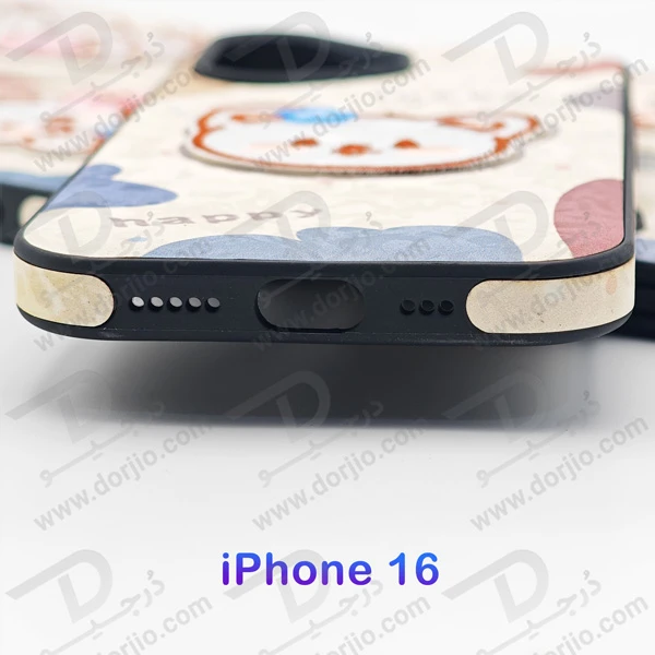 خرید قاب ژله ای طرح برجسته خرسی iPhone 16
