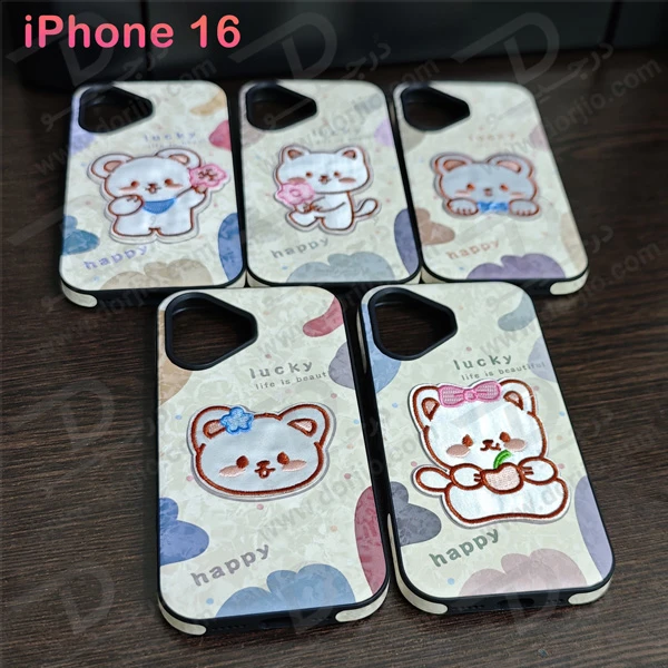 خرید قاب ژله ای طرح برجسته خرسی iPhone 16